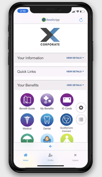 BenefitsApp with QualityCare Connect icon